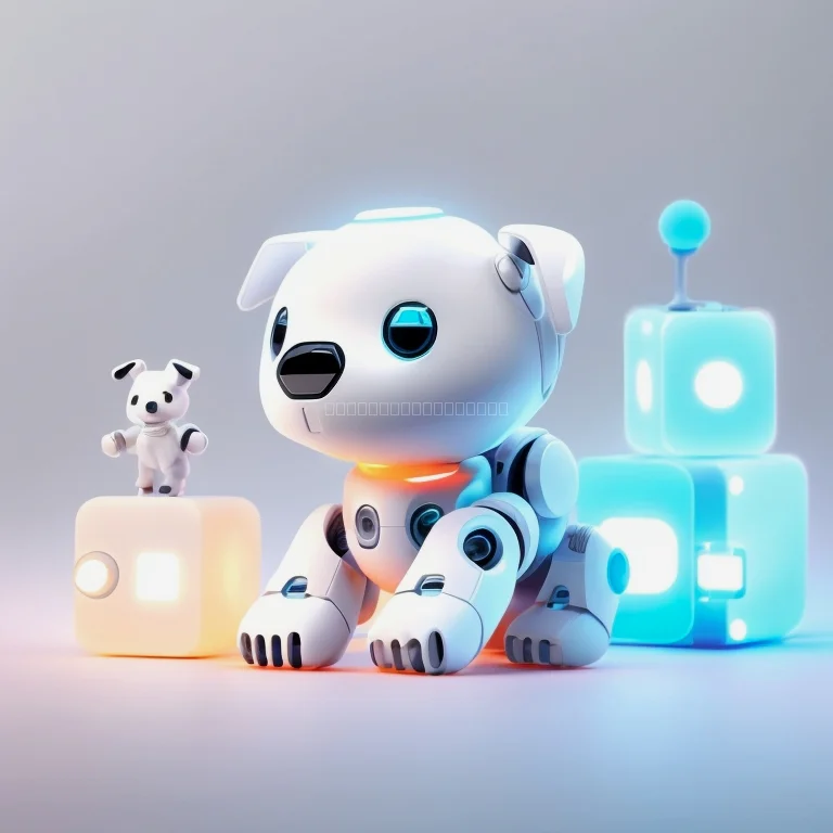 Enfant jouant avec un jouet IA